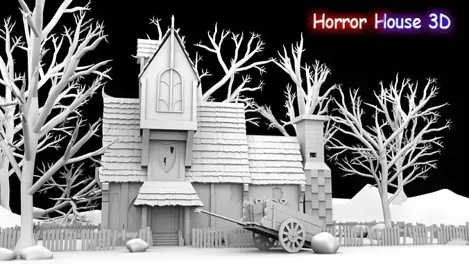 Horror House 3D Model 3D model