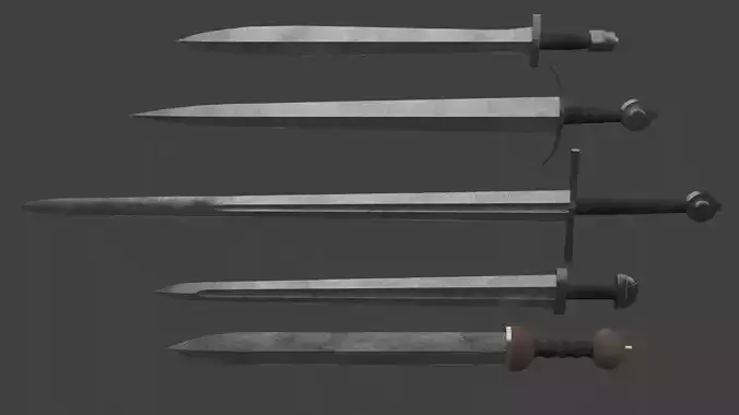 Set of Five One-Handed Swords