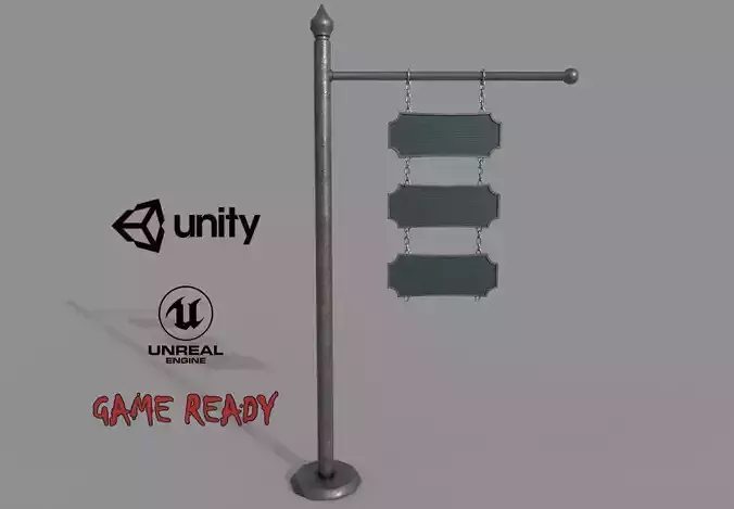 Metal Chain PBR Signboard