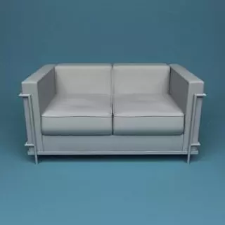Double SOFA Set Free 3D model