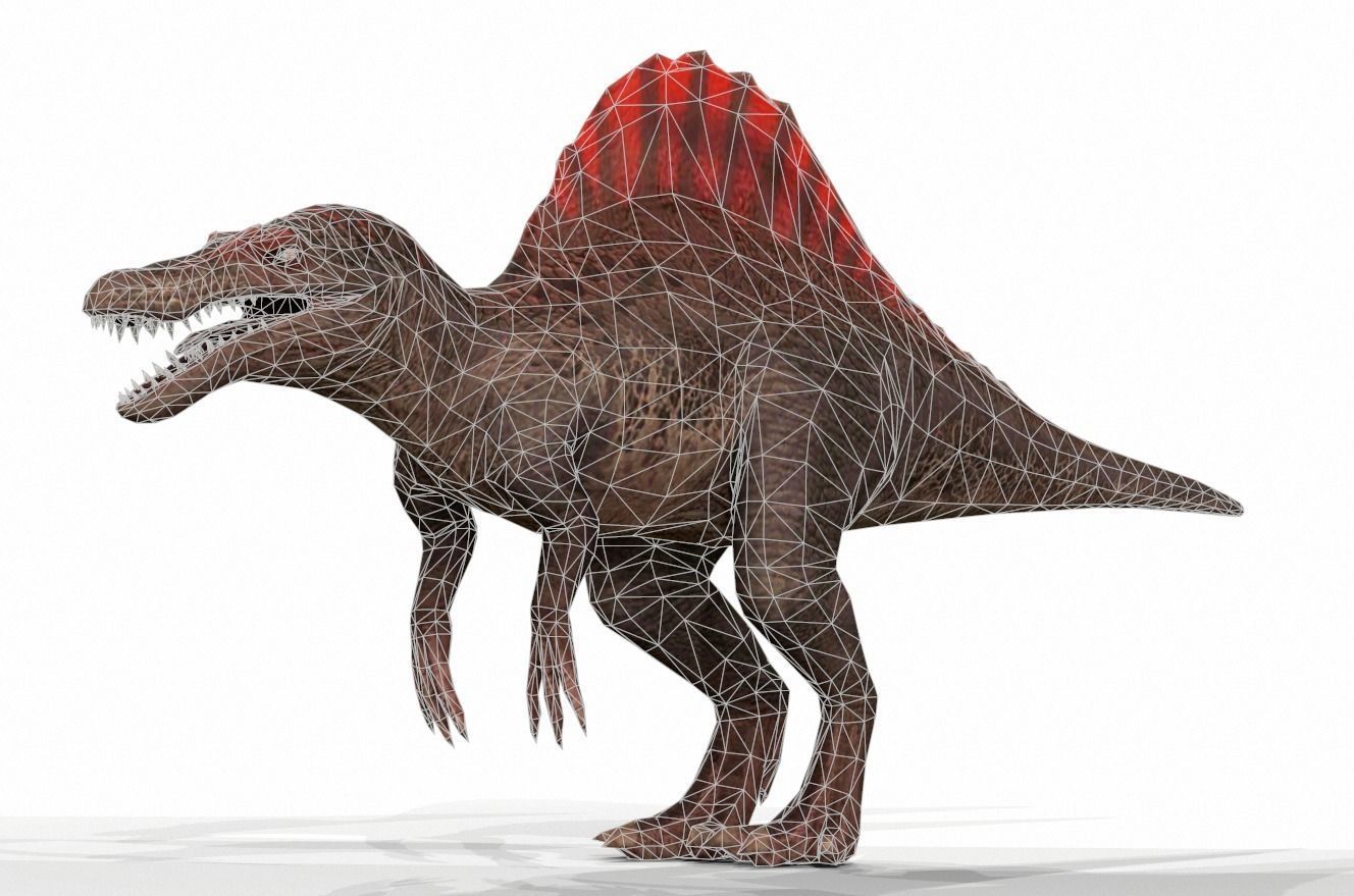 Dinosaur 136 Low-poly 3D model_1