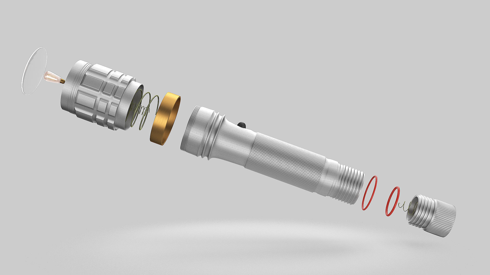 Flash Light 3D model_2