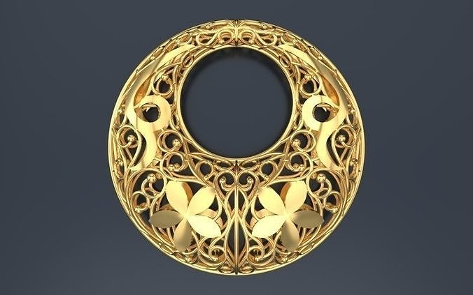 Women pendant-earrings-necklaces jewelry 3D print model