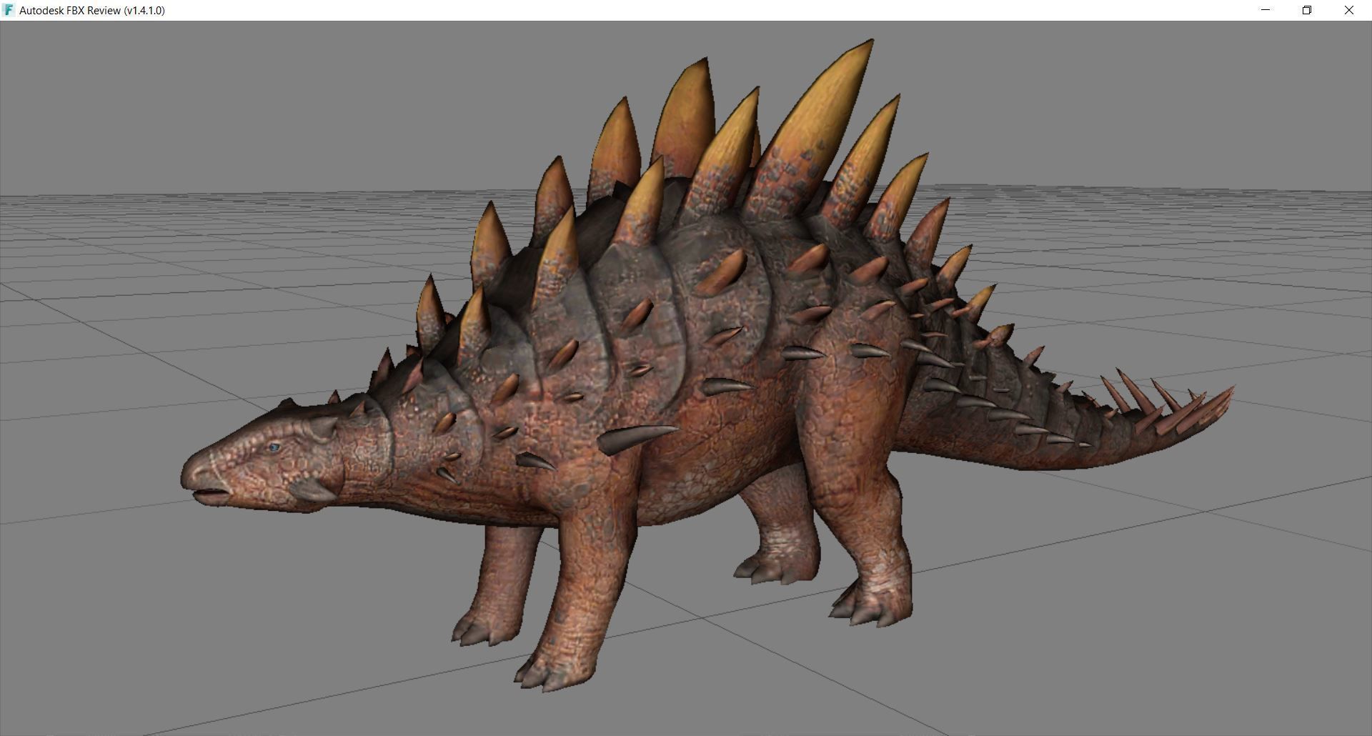 Dinosaur 140 Low-poly 3D model_2
