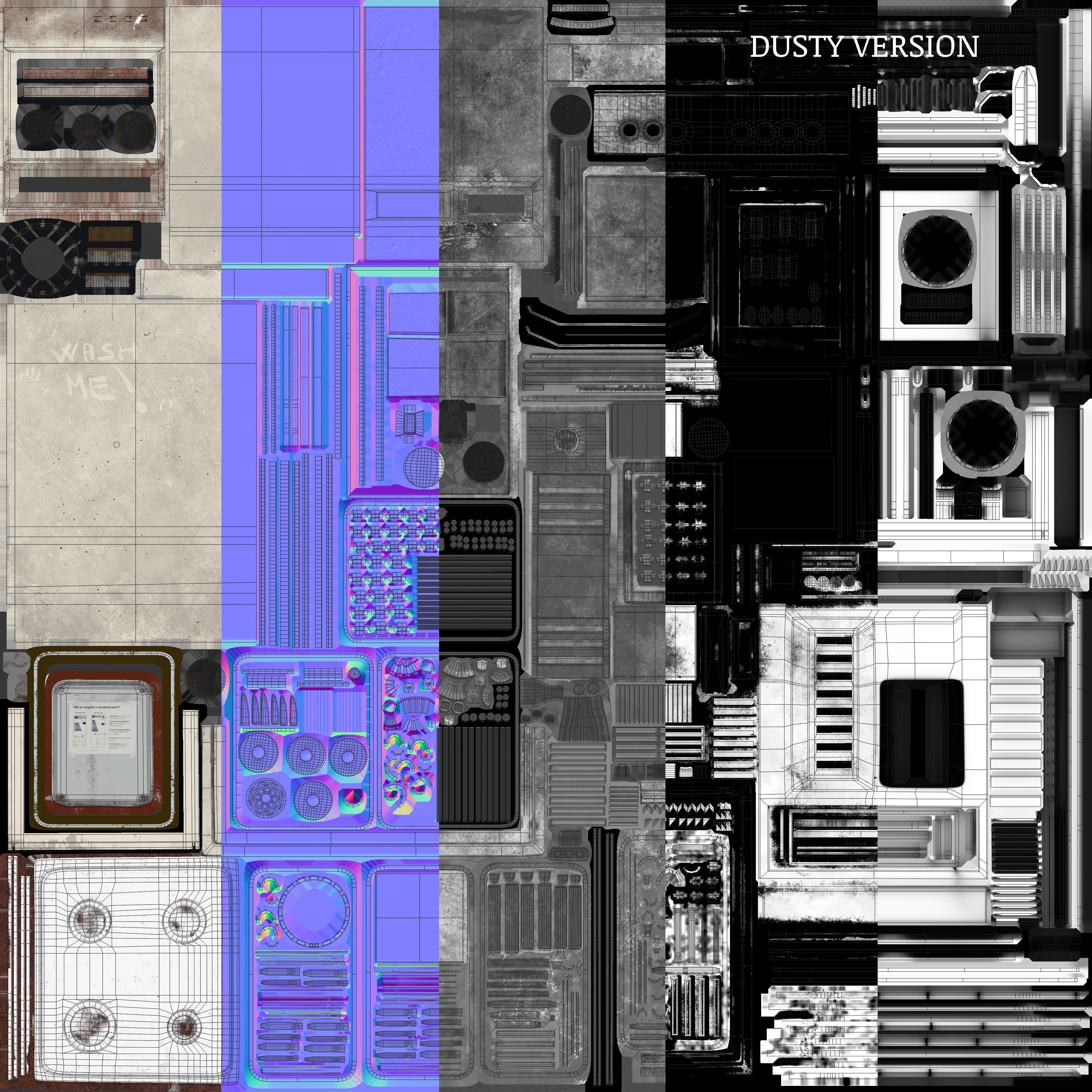 3D PBR Stove with texture sets Low-poly 3D model_27