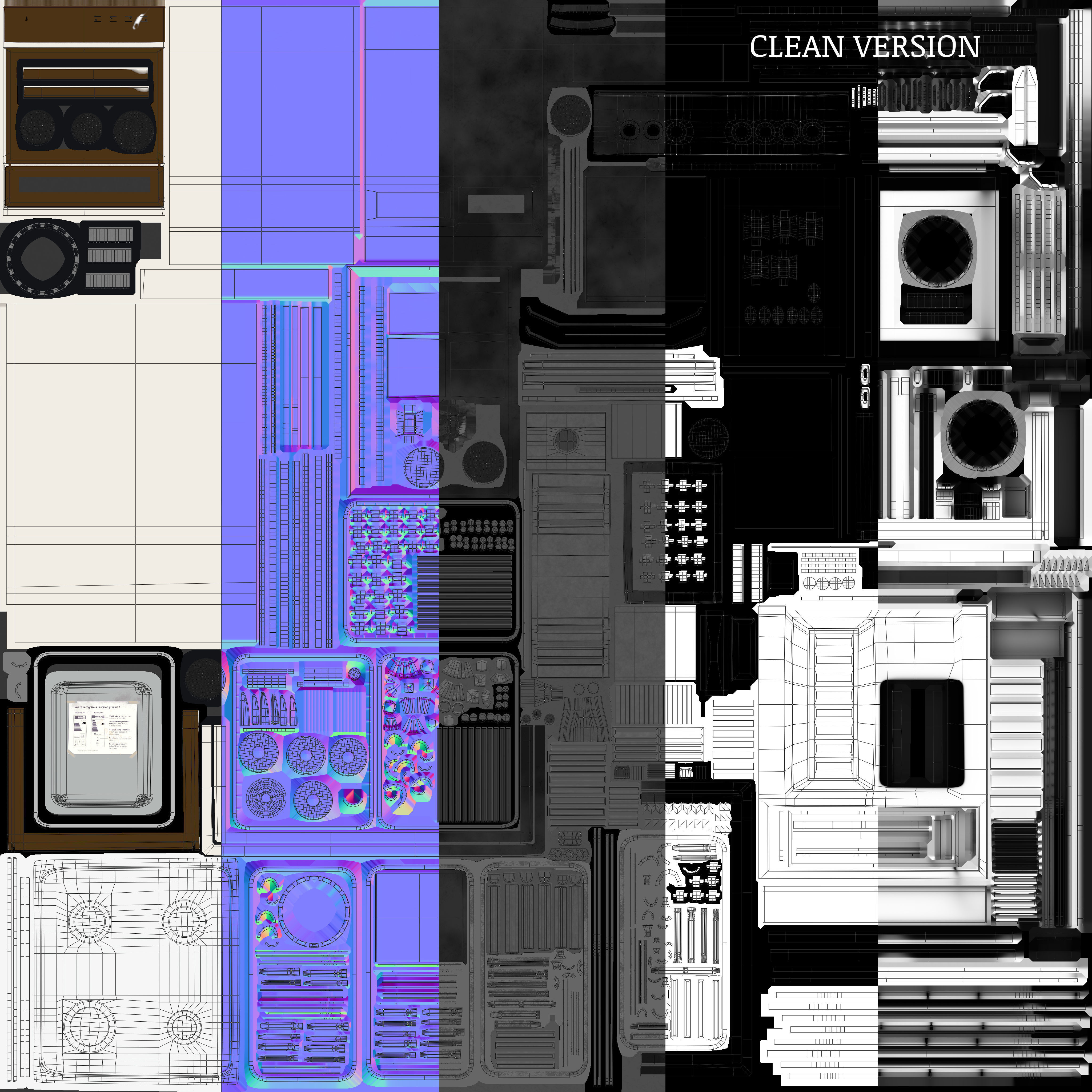 3D PBR Stove with texture sets Low-poly 3D model_26