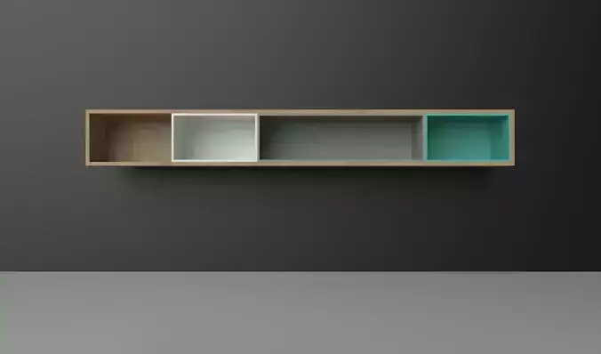 Shelf Bookcase shelving wood colorful furniture set Artrzcinski