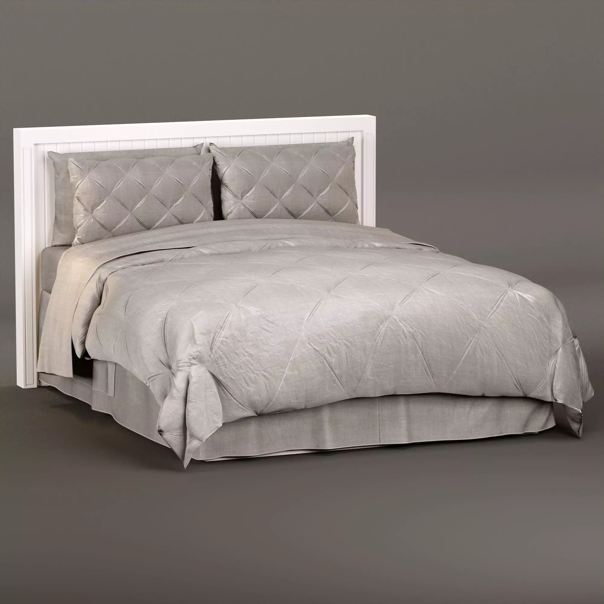bed pintuck bedding 3D model_0