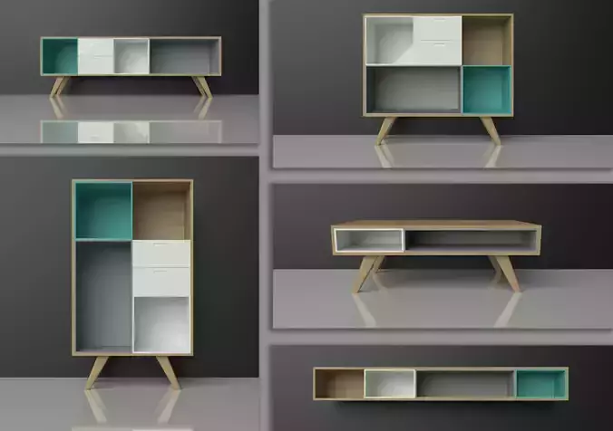 Living room - furniture set - collection by Artrzcinski