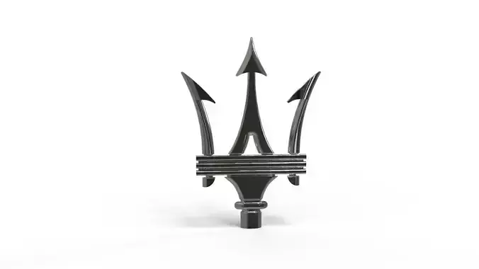 Maserati logo Low-poly 3D model