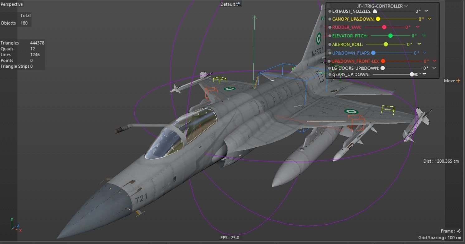 JF-17 Thunder Nigeria Realistic Rigged Low-poly 3D model_17