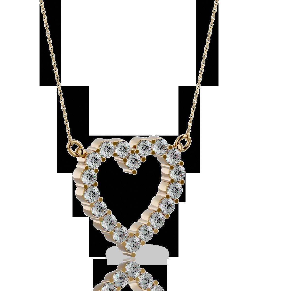 Heart Pendant-102 3D print model_8