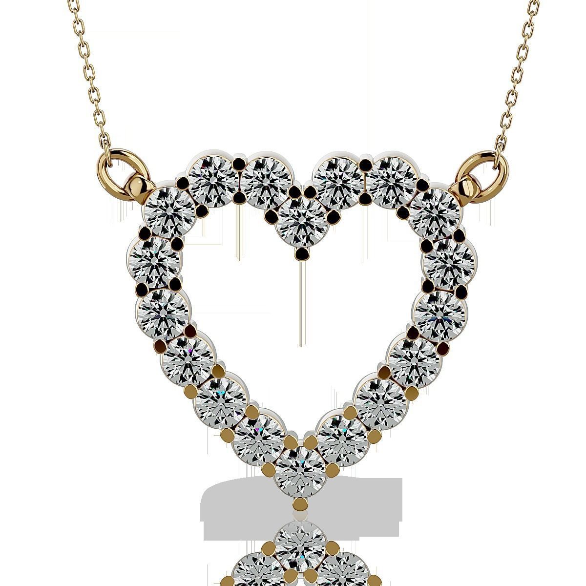 Heart Pendant-102 3D print model_7