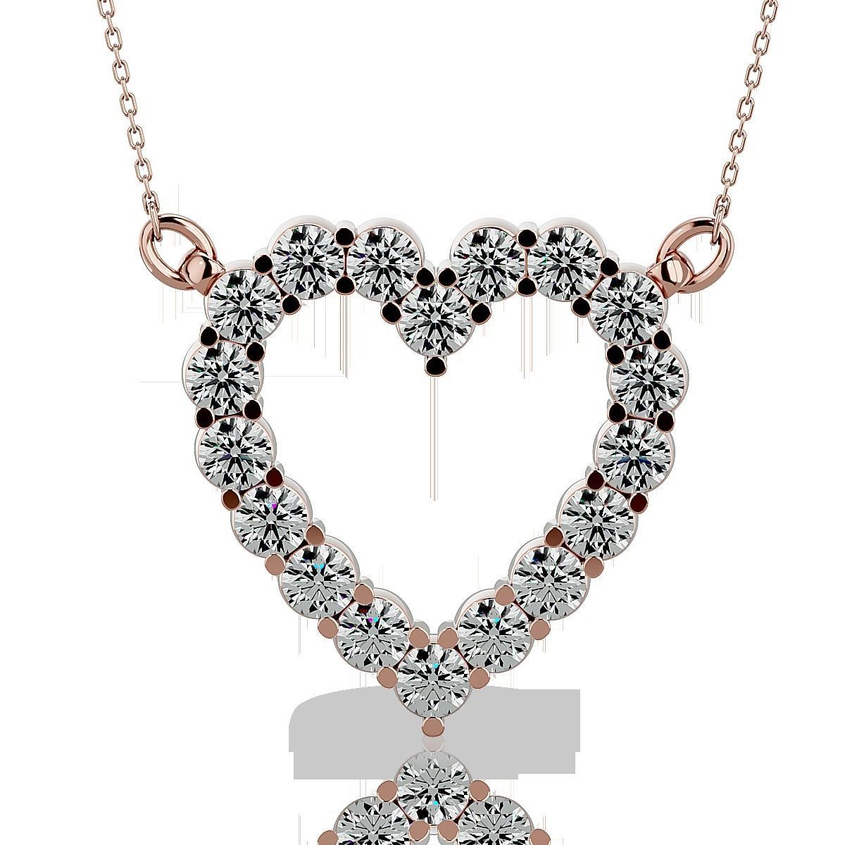 Heart Pendant-102 3D print model_2