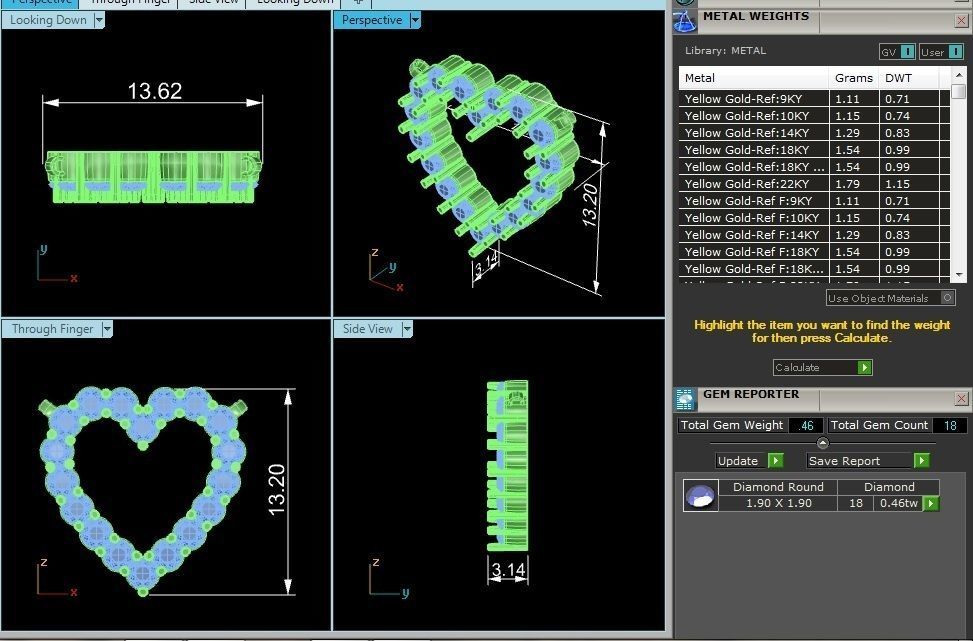 Heart Pendant-102 3D print model_1