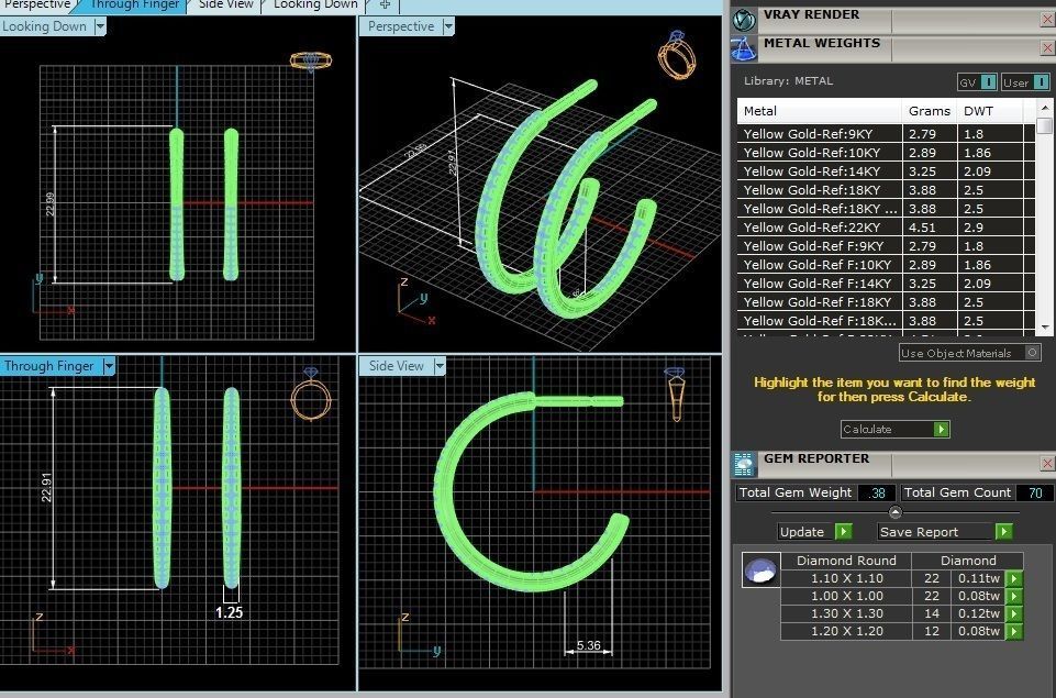 Earrings-113 rose gold hoop earrings with diamonds 3D print model_1