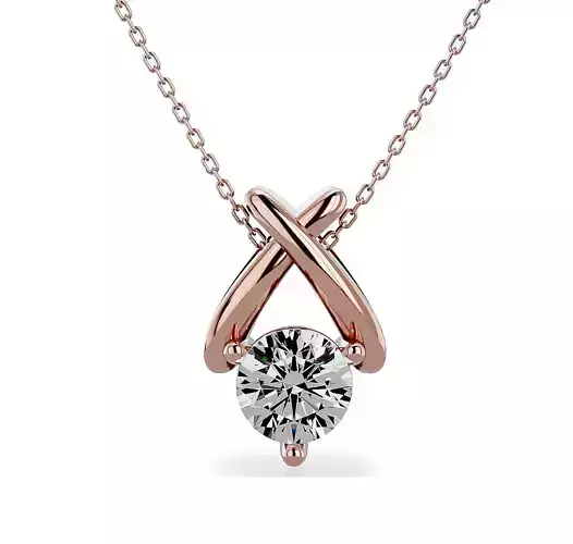 Pendant-112997 diamond pendant in rose gold