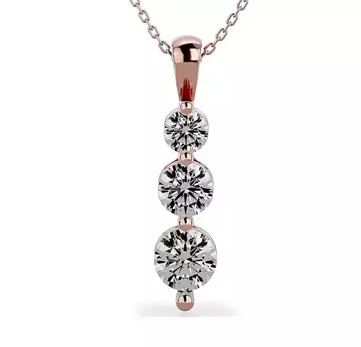 Three Diamond Pendant-107222