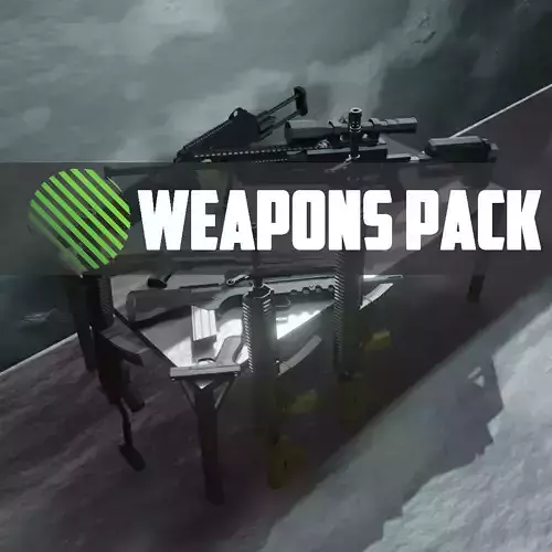 weapons pack low poly Low-poly 3D model