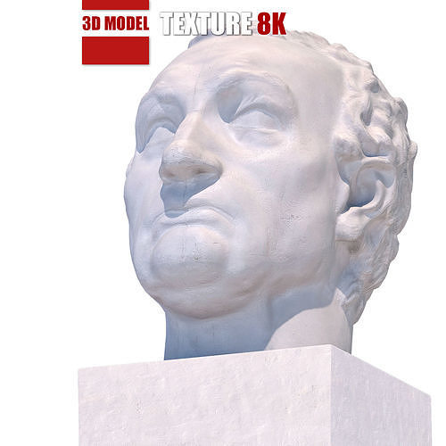 Gattamelate Plaster Head 130 Low-poly 3D model