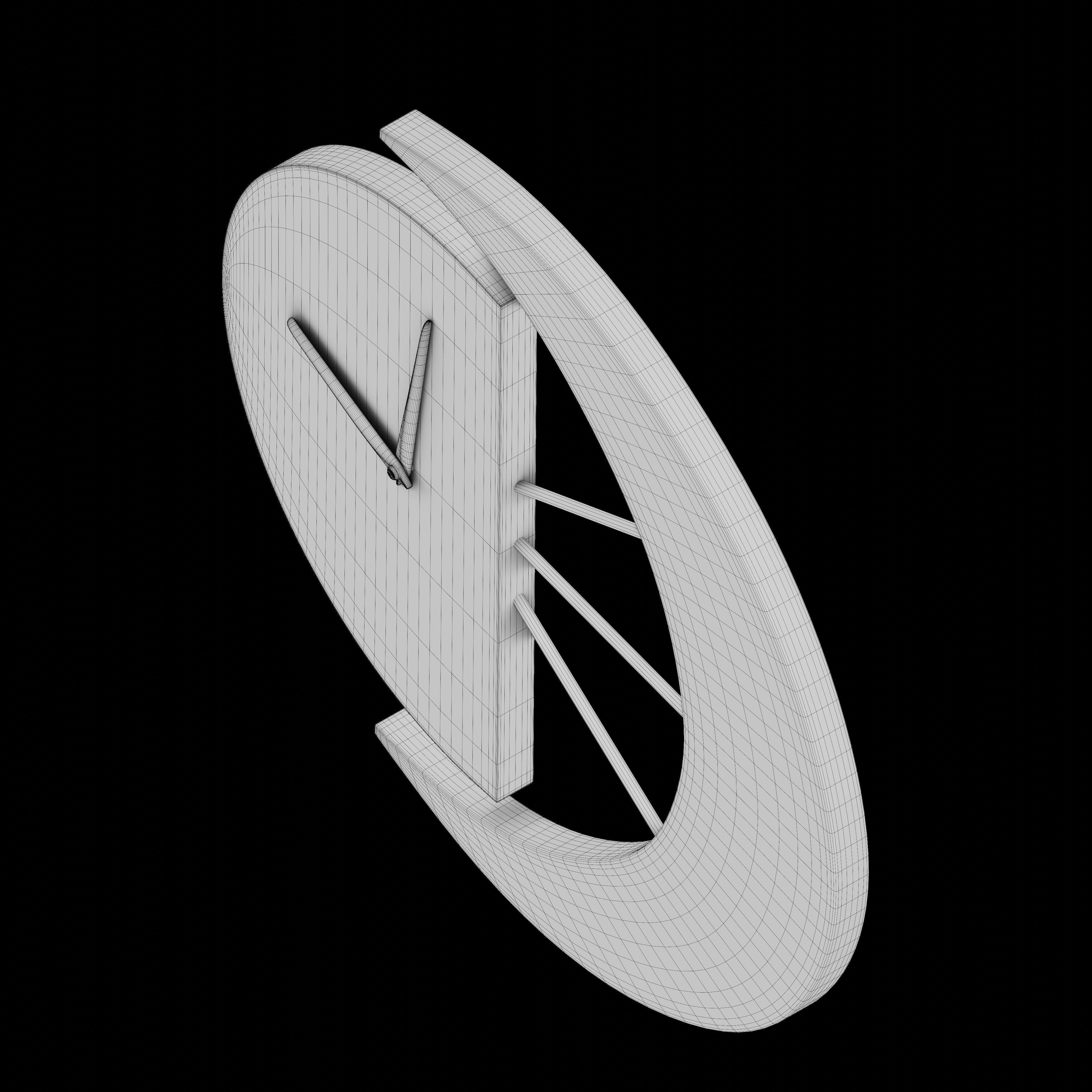 Lunar wall clock 3D model_5