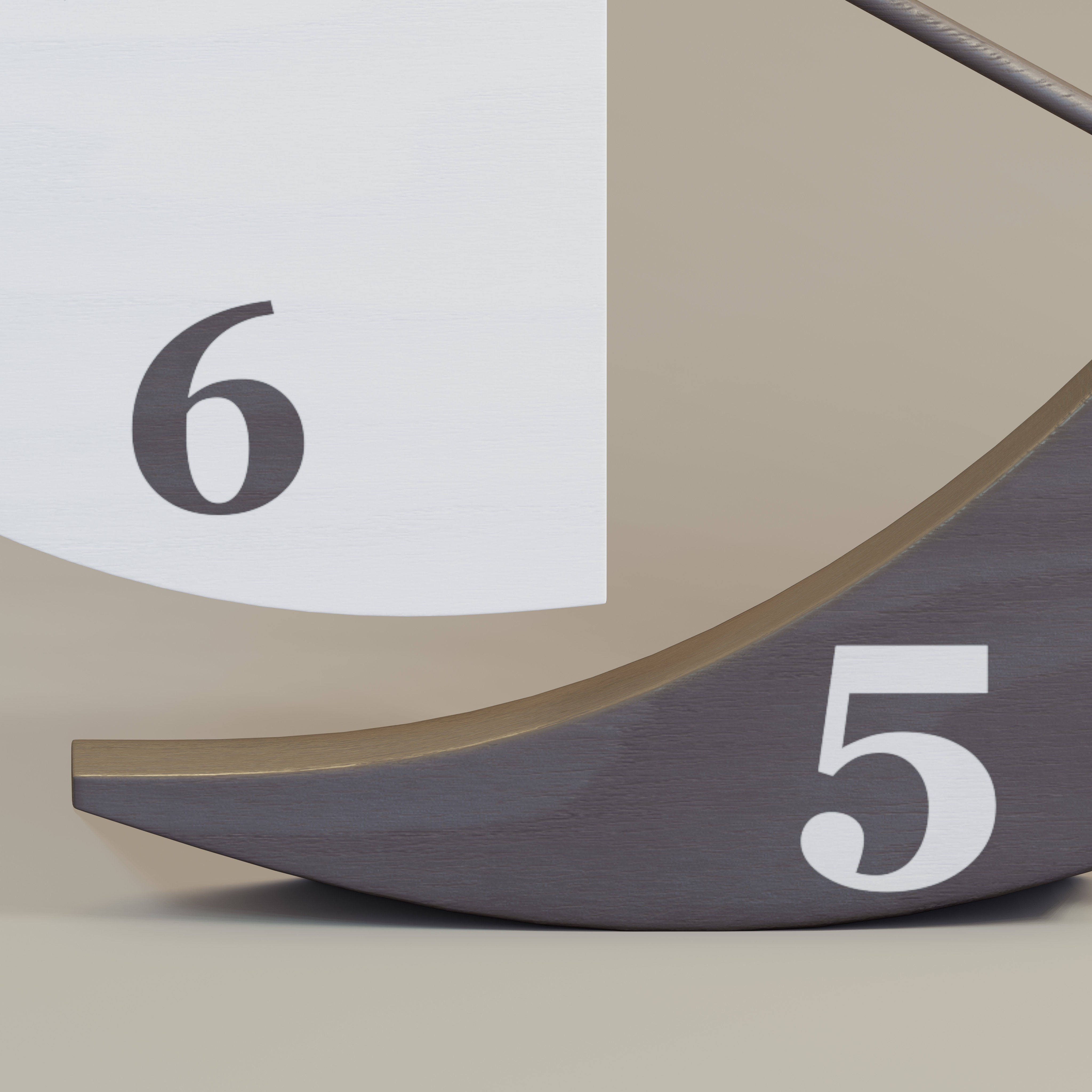 Lunar wall clock 3D model_3