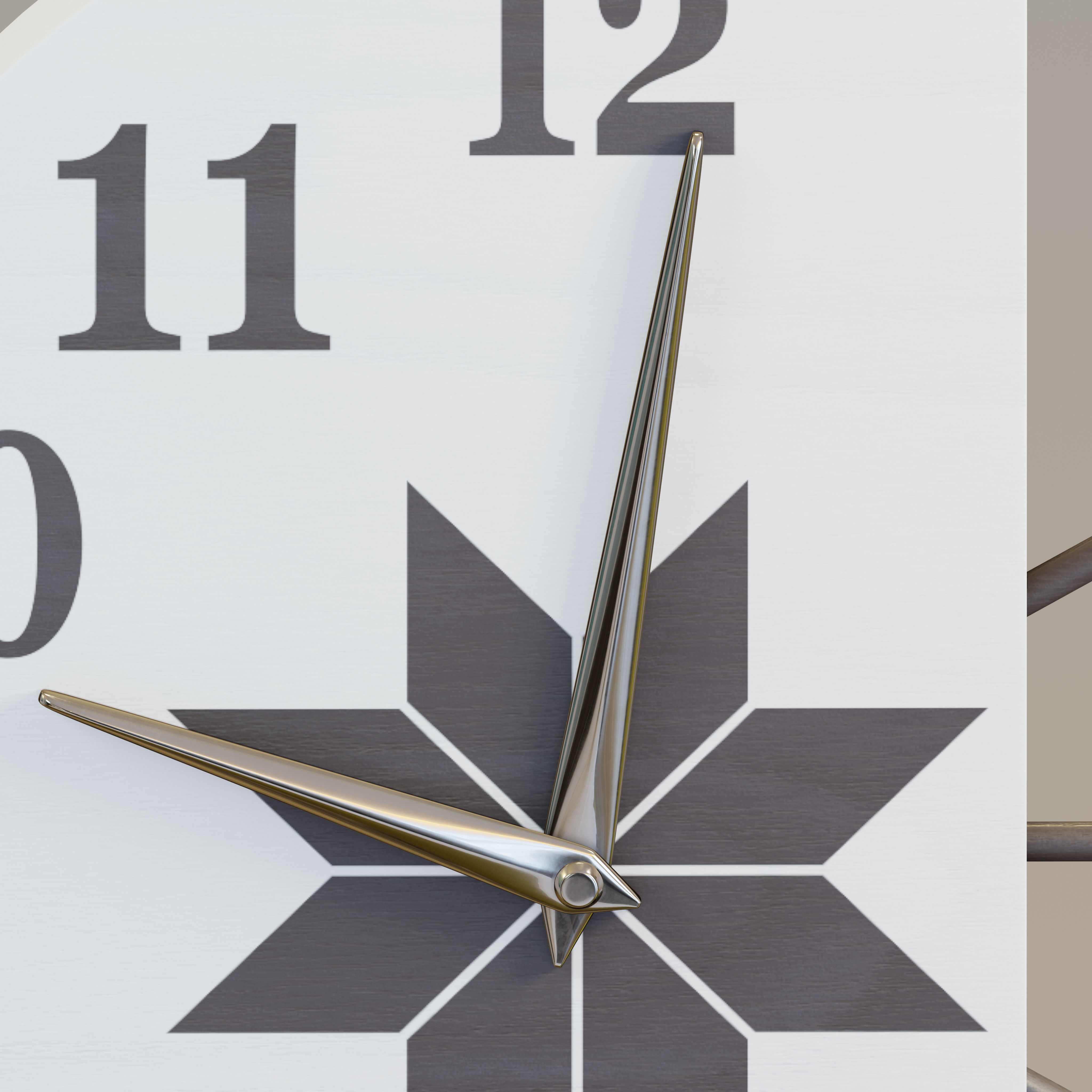 Lunar wall clock 3D model_2