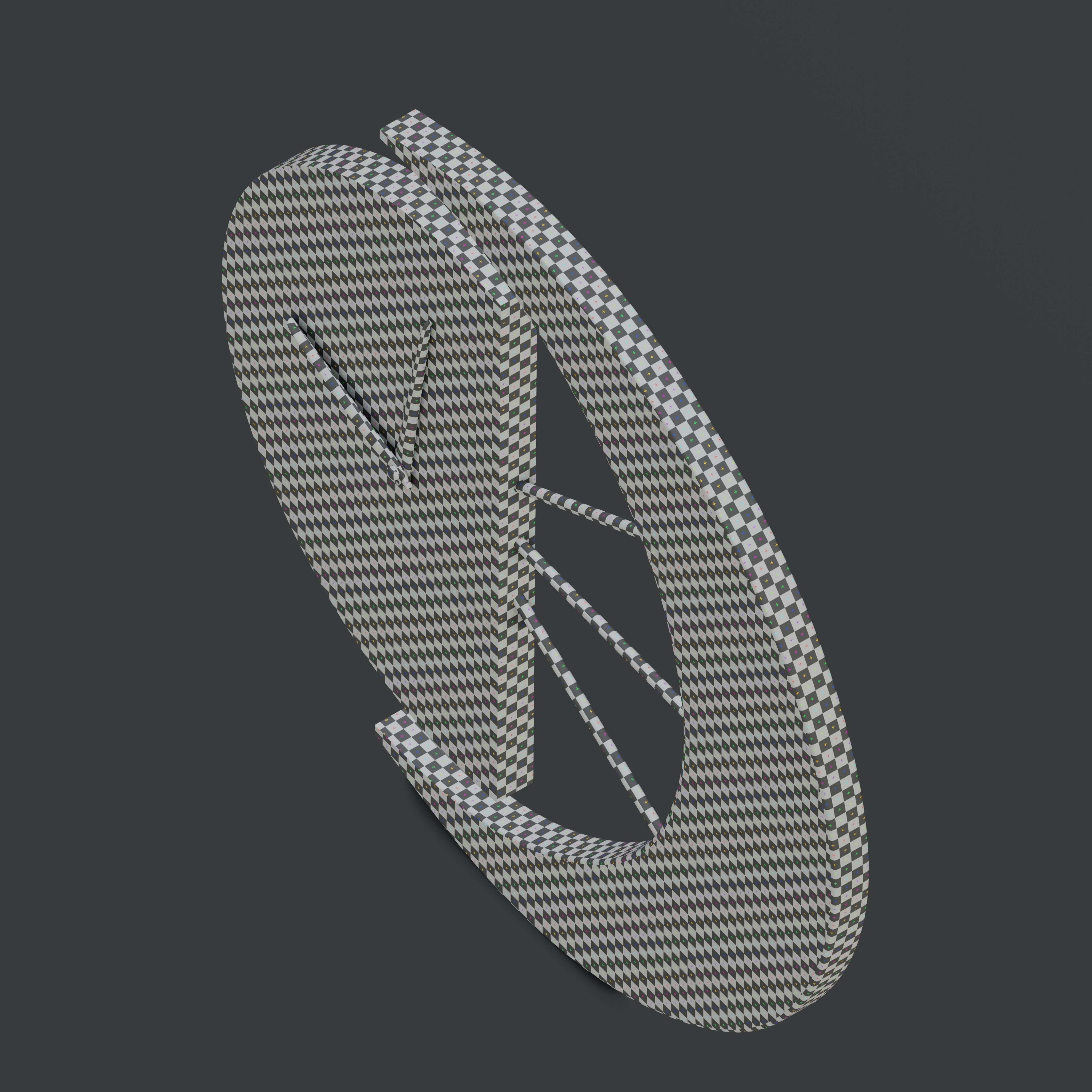 Lunar wall clock 3D model_9