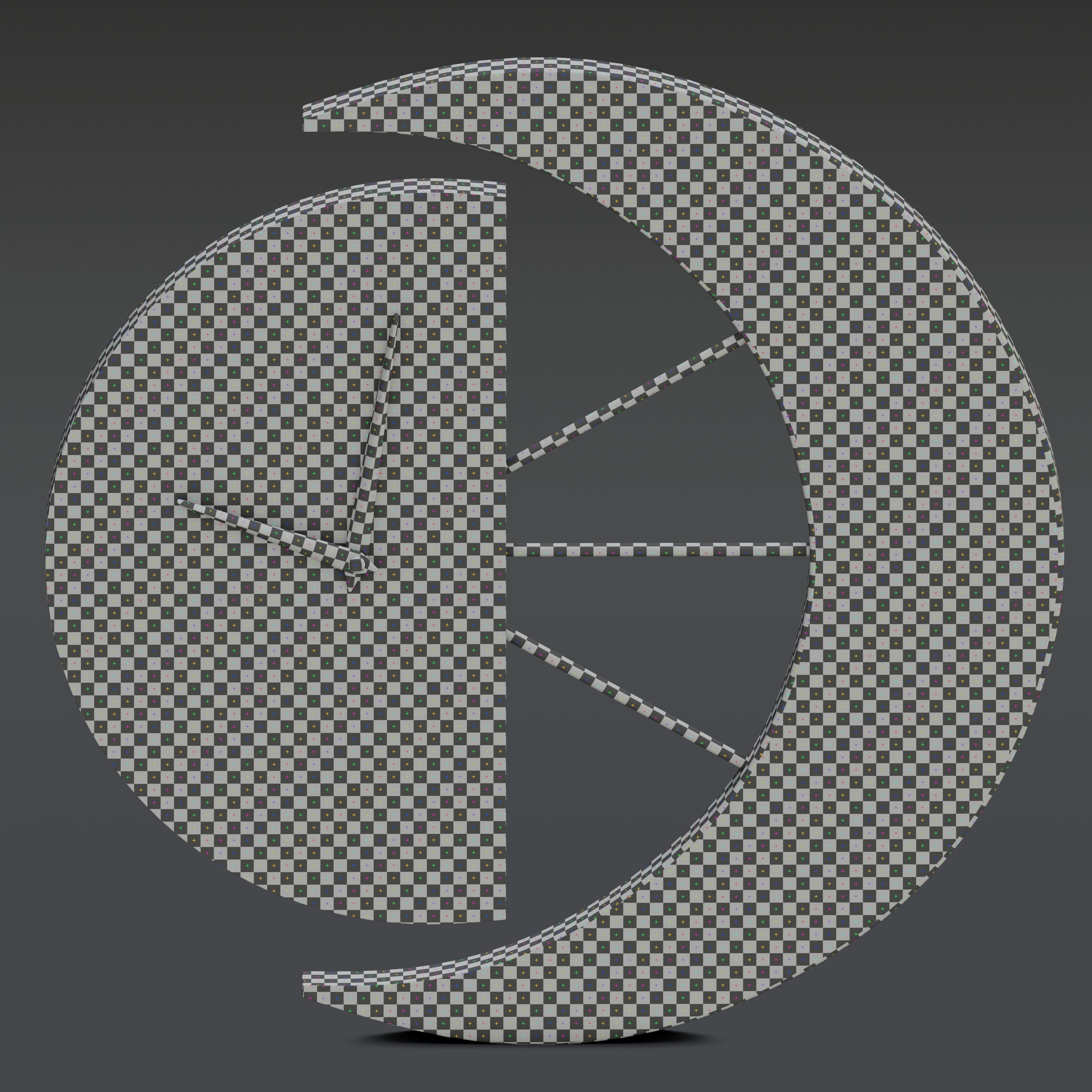 Lunar wall clock 3D model_8