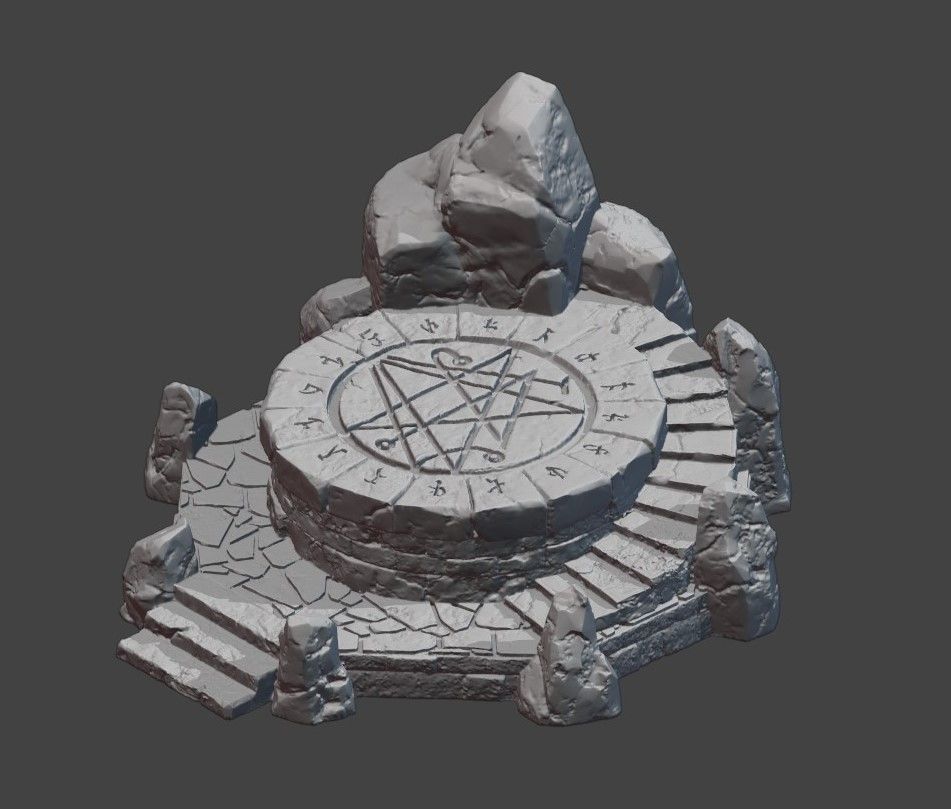 Ritual altar 3D print model_6