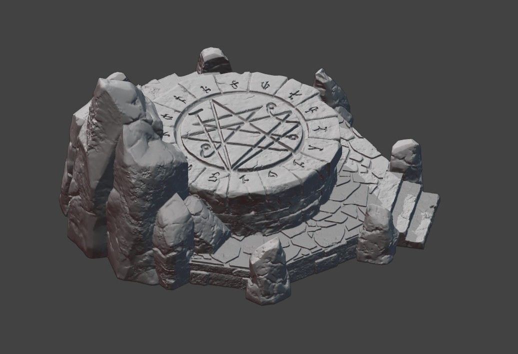 Ritual altar 3D print model_5