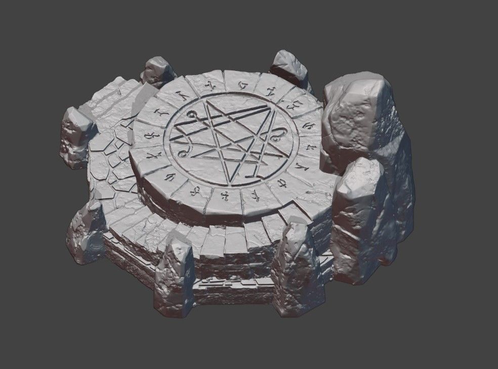 Ritual altar 3D print model_3