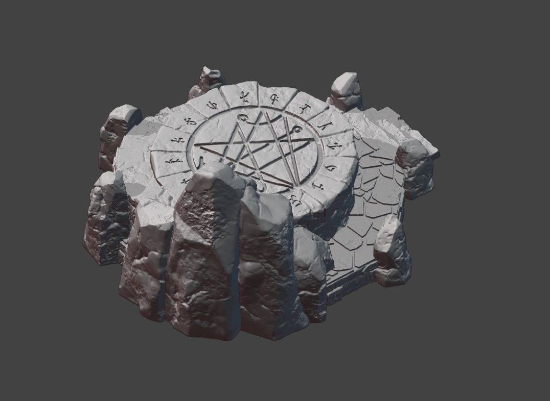Ritual altar 3D print model_4