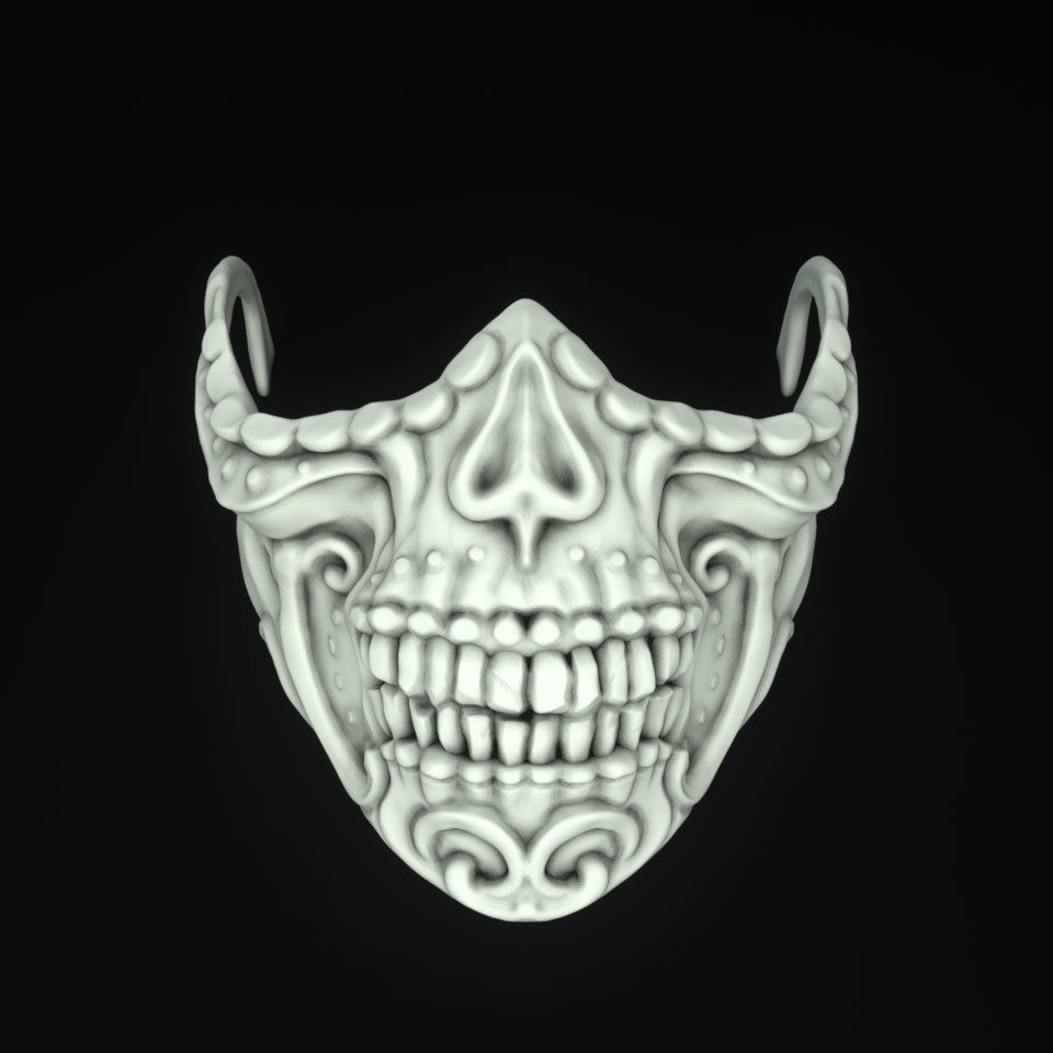 3 type of Mask cover masks bundle 3D print model_21
