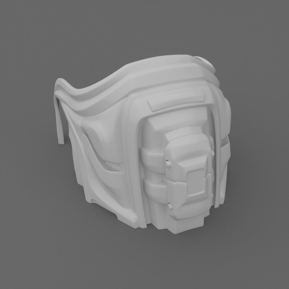 3 type of Mask cover masks bundle 3D print model_7