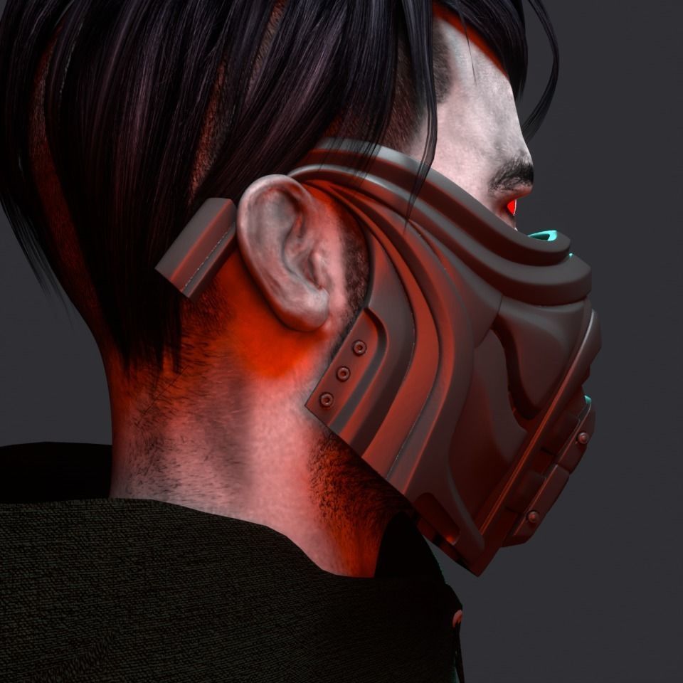 3 type of Mask cover masks bundle 3D print model_4