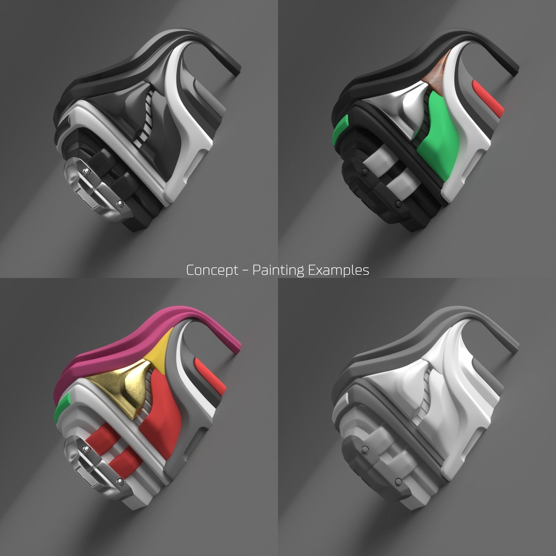 3 type of Mask cover masks bundle 3D print model_9
