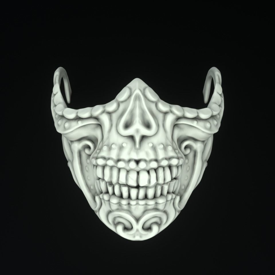 3 type of Mask cover masks bundle 3D print model_22