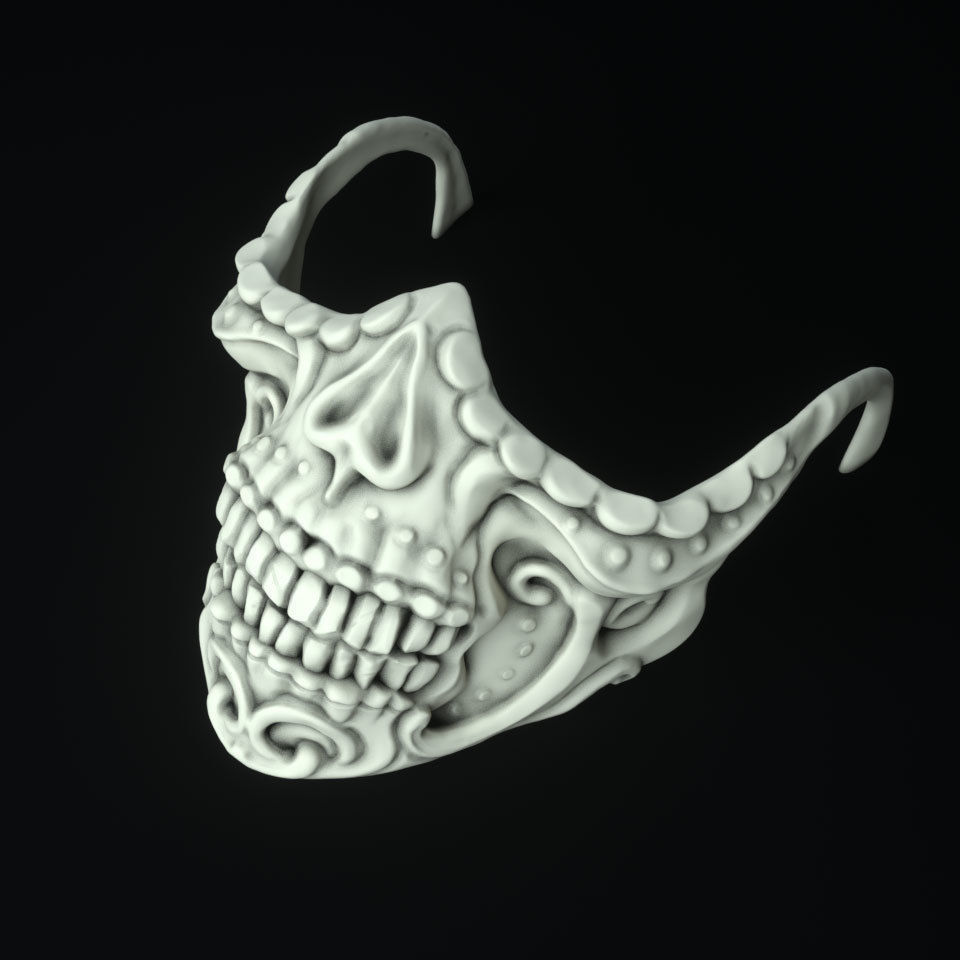 3 type of Mask cover masks bundle 3D print model_23