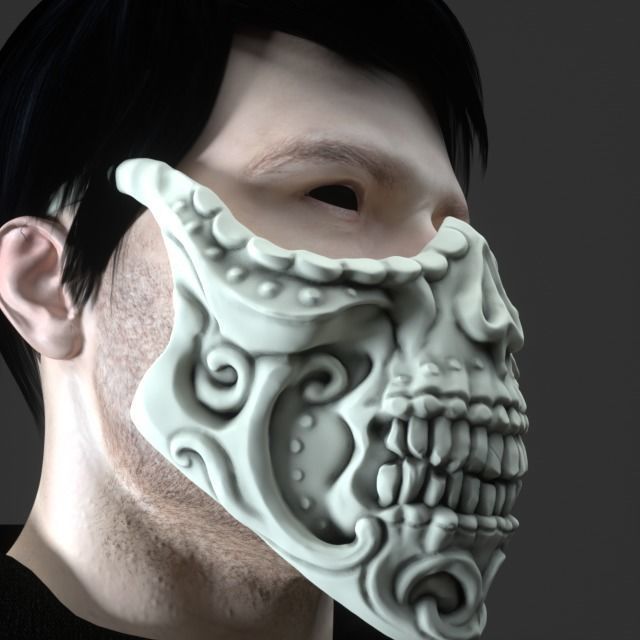 3 type of Mask cover masks bundle 3D print model_18