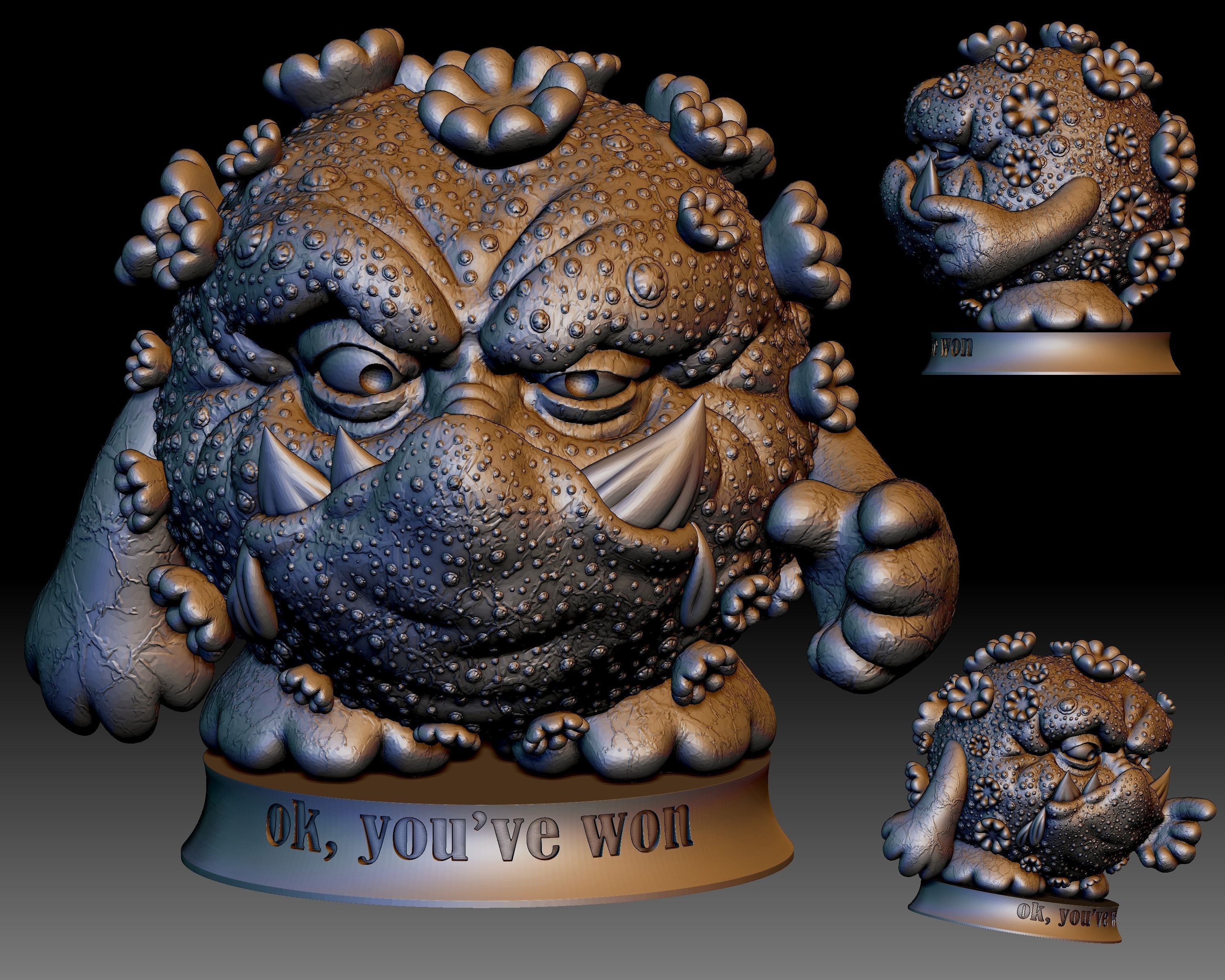 Covid Coronavirus Monster 3D printable 3D print model_5