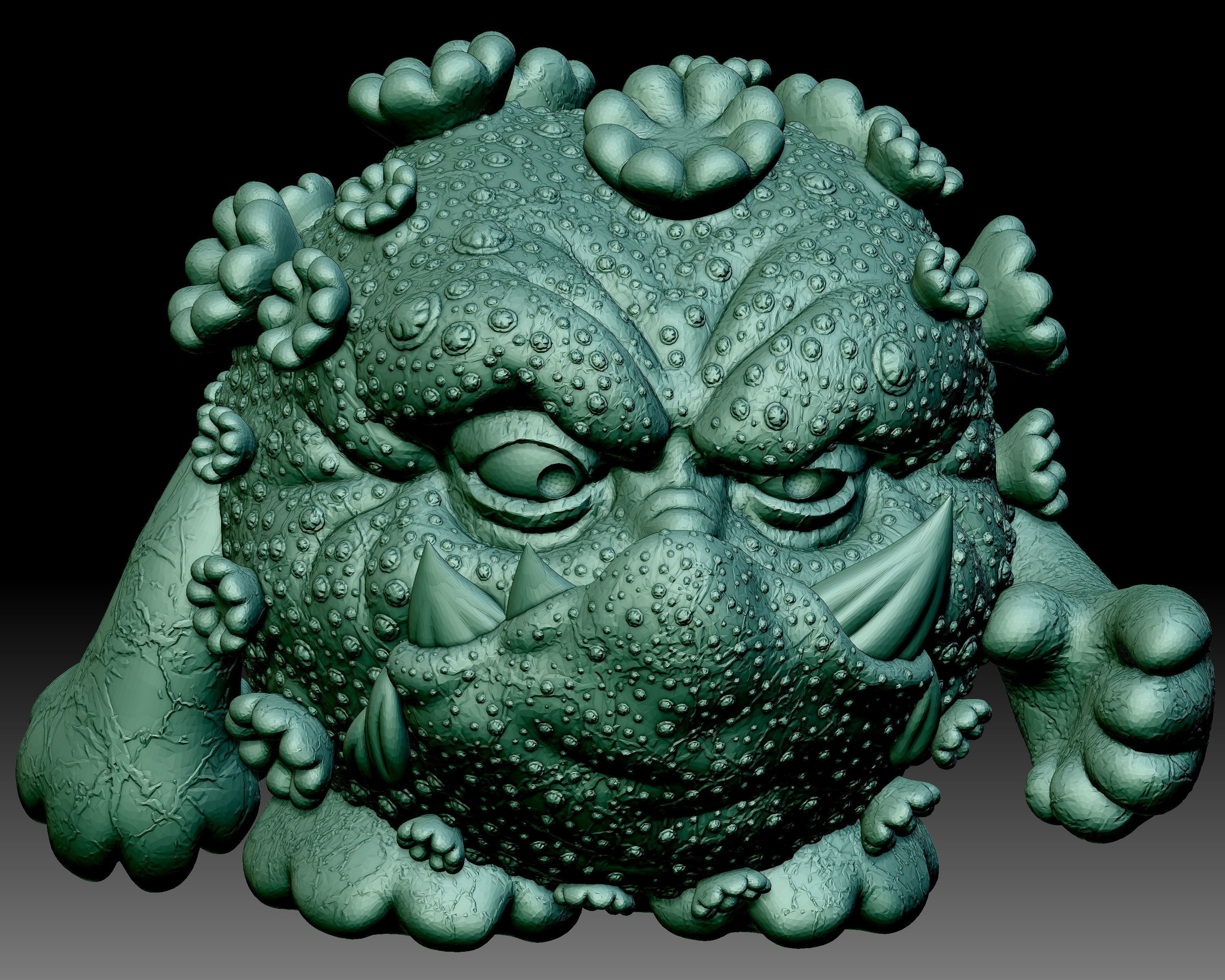 Covid Coronavirus Monster 3D printable 3D print model_6