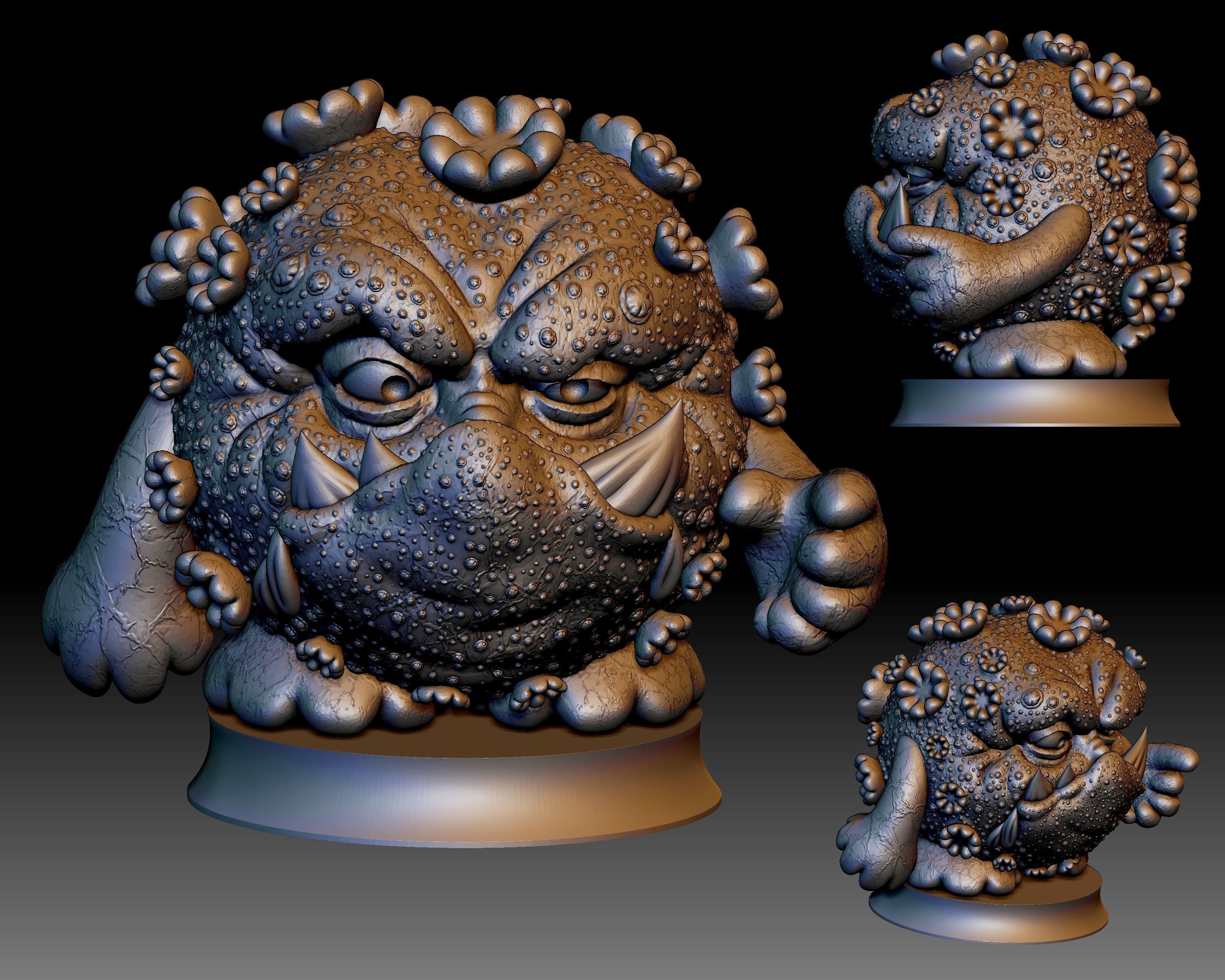 Covid Coronavirus Monster 3D printable 3D print model_3