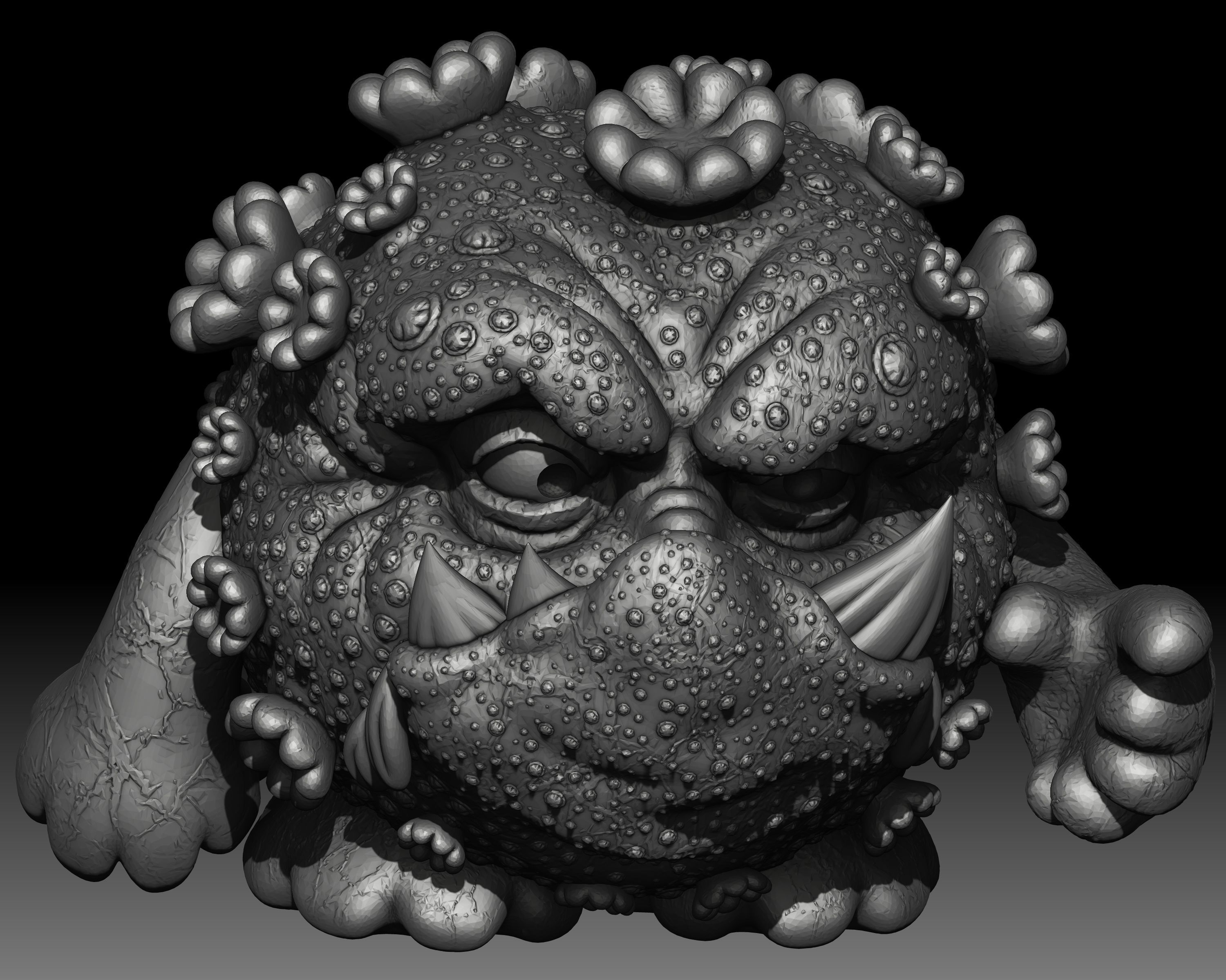Covid Coronavirus Monster 3D printable 3D print model_7