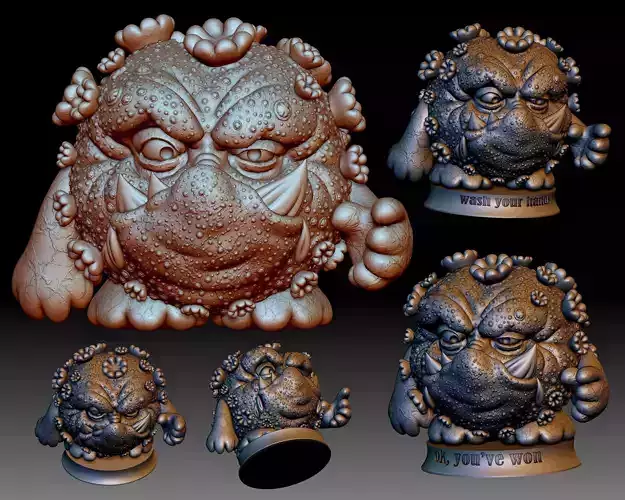 Covid Coronavirus Monster 3D printable 3D print model