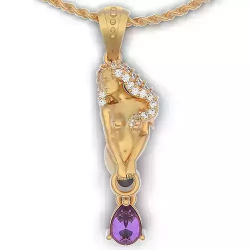 angel pear pendant Silver Gold  Print Silver Gold  Print 3D print model