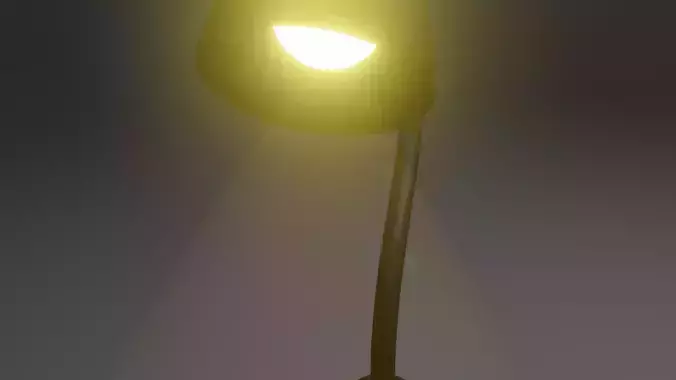 lamp 3d model with light