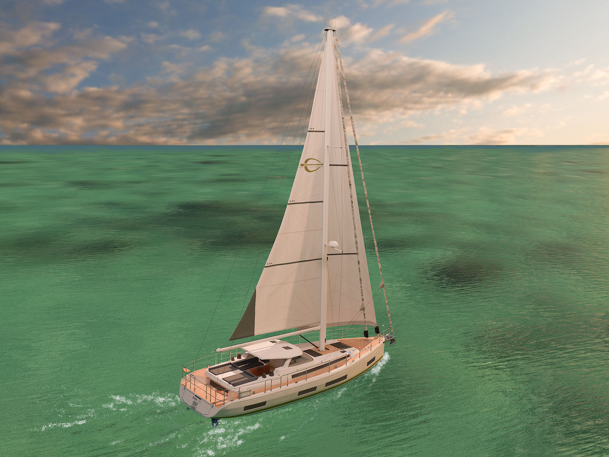 Sailing Yacht Amel 50 3D model_5
