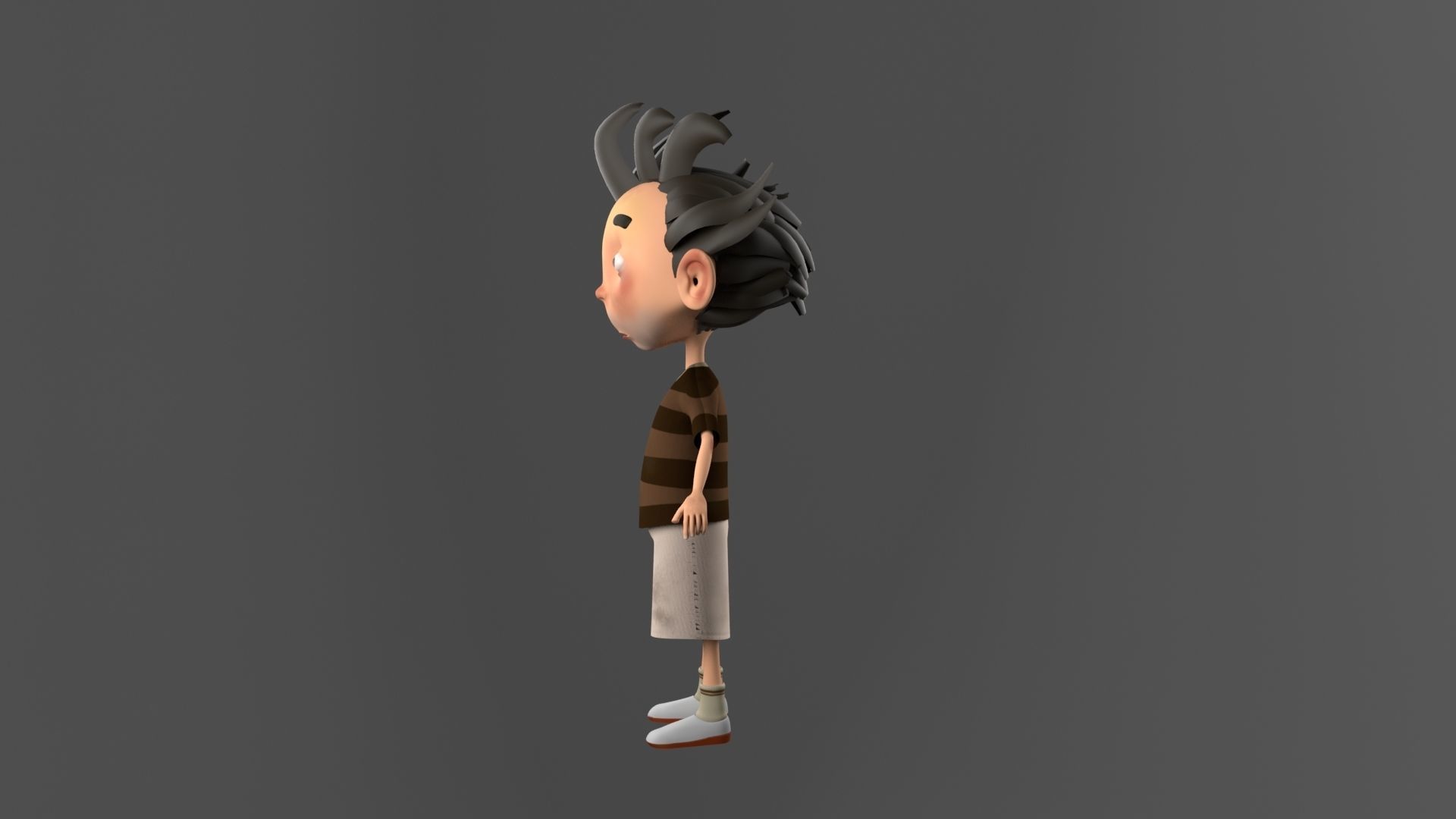 Cartoon Boy Rigged 3D Model 3D model_1