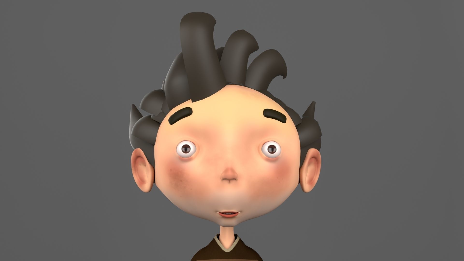 Cartoon Boy Rigged 3D Model 3D model_4